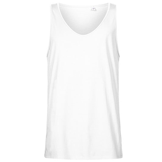 Tank Top Męski Slim Bawełna Czesana XO1450 - White
