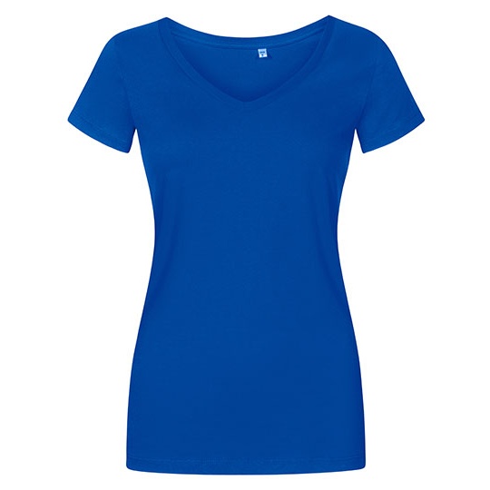 T-shirt Damski Slim Bawelna Czesana XO1525 - Azur Blue