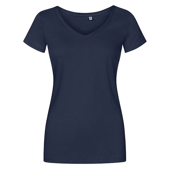 T-shirt Damski Slim Bawelna Czesana XO1525 - French Navy