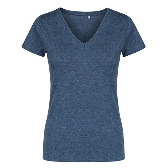 T-shirt Damski Slim Bawelna Czesana XO1525 - Heather Navy