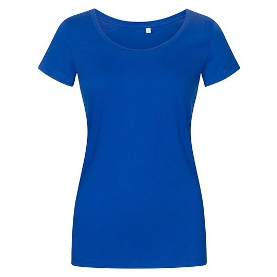 T-shirt Damski Slim Bawełniany XO1545 - Azur Blue