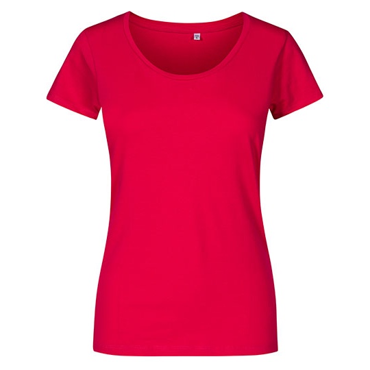 T-shirt Damski Slim Bawełniany XO1545 - Bright Rose