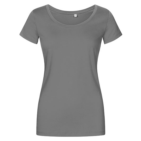 T-shirt Damski Slim Bawelniany XO1545 - Steel Grey (Solid)