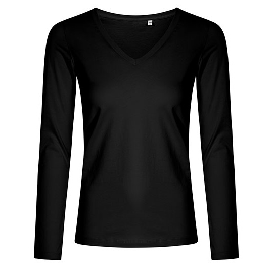 T-shirt Damski Slim Fit Bawełna Czesana XO1560 - Black