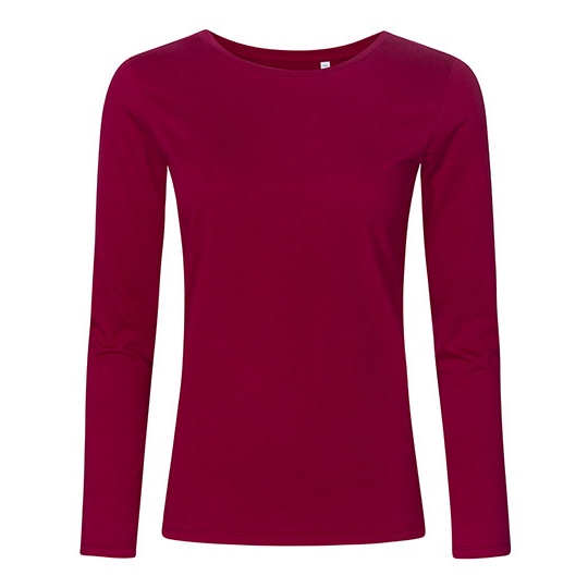 Damska koszulka slim z długim rękawem XO1565 - Berry