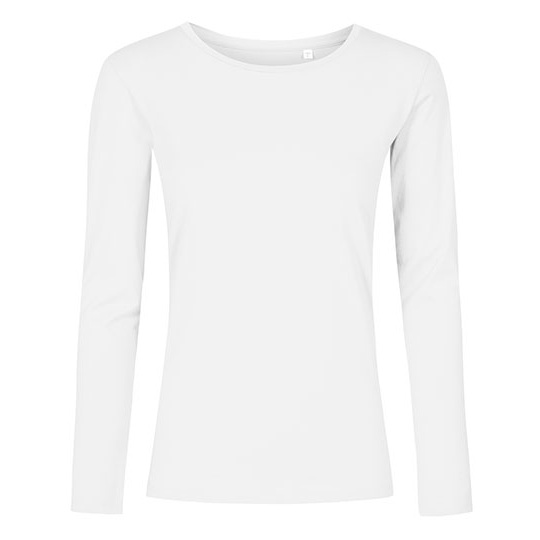 Damska koszulka slim z długim rękawem XO1565 - White