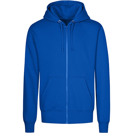 Bluza Meska Z Kapturem Na Zamek Bawelniana XO1650 - Azur Blue