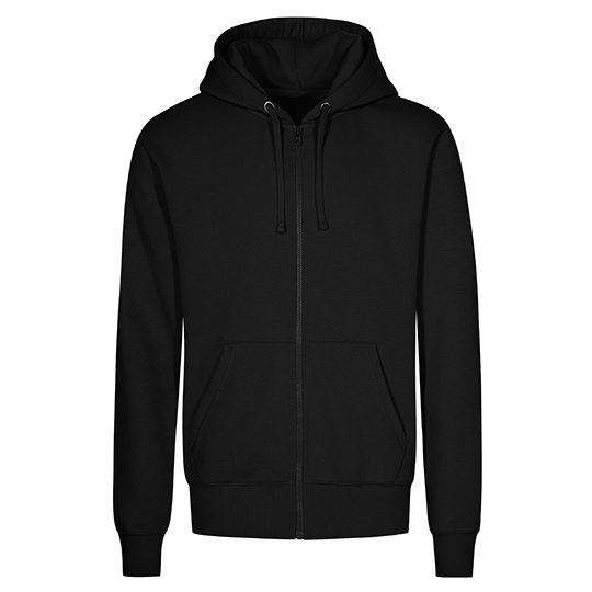 Bluza Meska Z Kapturem Na Zamek Bawelniana XO1650 - Black