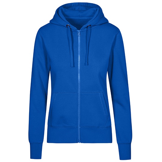 Bluza Damska Slim Bawelniana z Kapturem na Zamek XO1751 - Azur Blue