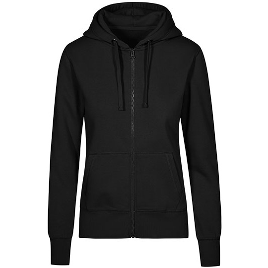 Bluza Damska Slim Bawelniana z Kapturem na Zamek XO1751 - Black