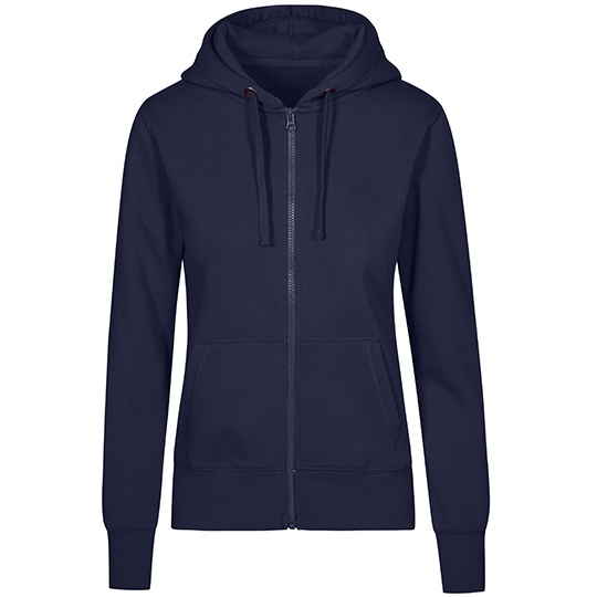 Bluza Damska Slim Bawełniana z Kapturem na Zamek XO1751 - French Navy
