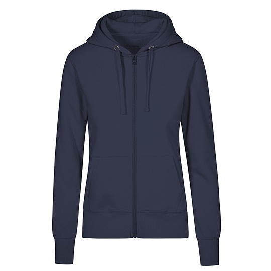 Bluza Damska Slim Bawelniana z Kapturem na Zamek XO1751 - Navy