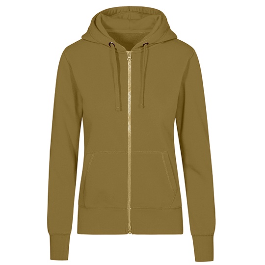 Bluza Damska Slim Bawełniana z Kapturem na Zamek XO1751 - Olive