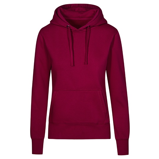Bluza Damska z Kapturem Molton XO1781 - Berry