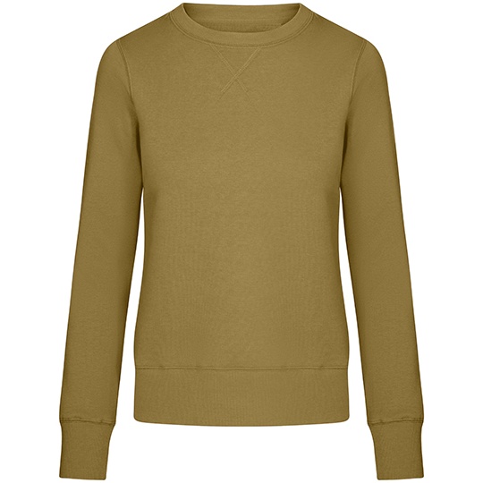 Sweter Damski Slim Bawełniany Szczotkowany XO1790 - Olive