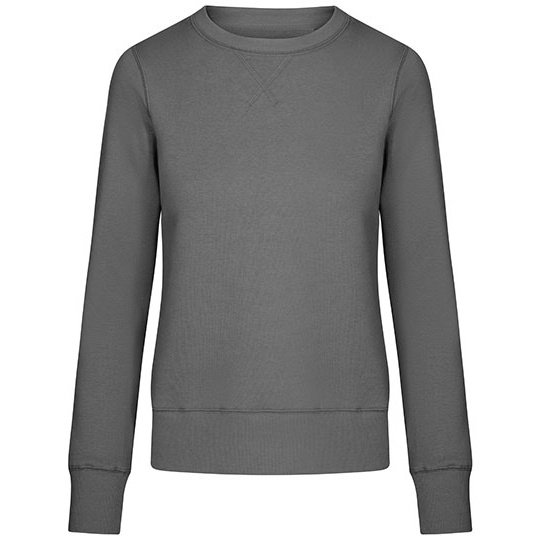 Sweter Damski Slim Bawelniany Szczotkowany XO1790 - Steel Grey (Solid)