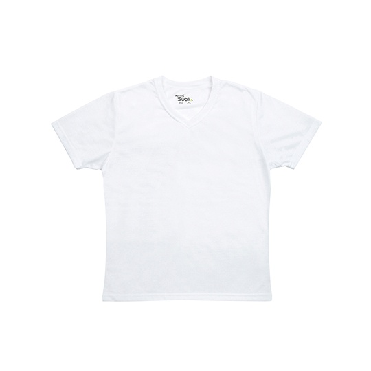 Damski t-shirt z dekoltem w serek XP522 - White