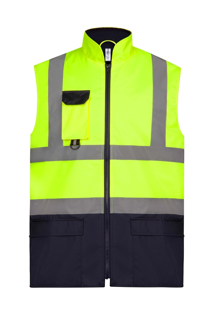 Kamizelka Ostrzegawcza Dwukolorowa Wodoodporna YK005 - Hi-Vis Yellow & Navy