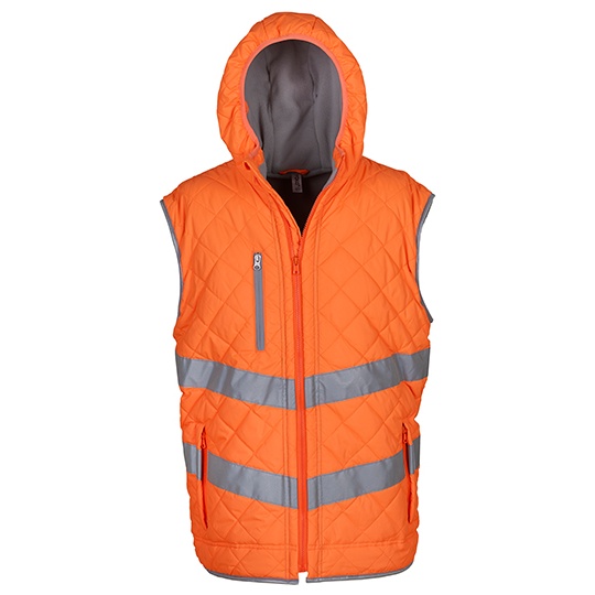 Kamizelka Odblaskowa z Kapturem Pikowana Hi-Vis YK007 - Hi-Vis Orange