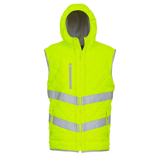 Kamizelka Odblaskowa z Kapturem Pikowana Hi-Vis YK007 - Hi-Vis Yellow
