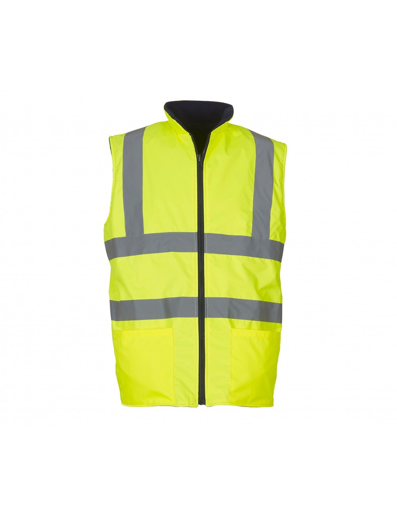 Dwustronna kamizelka polarowa YK008F - Hi-Vis Yellow