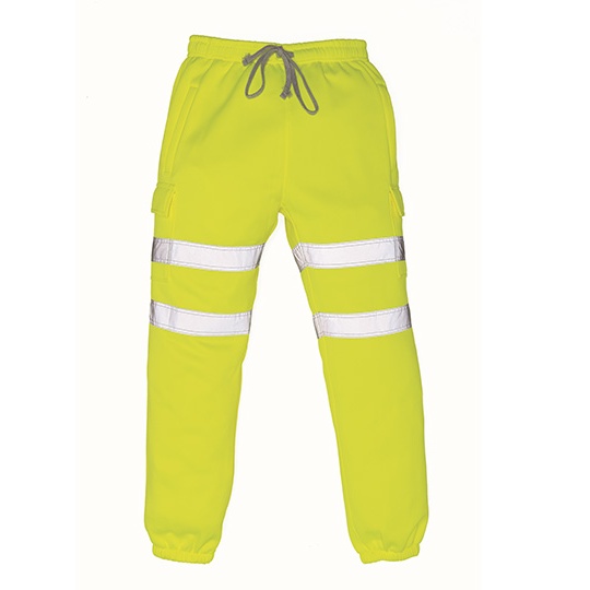 Spodnie Robocze Odblaskowe Poliestrowe ze Sciagaczami YK016T - Hi-Vis Yellow