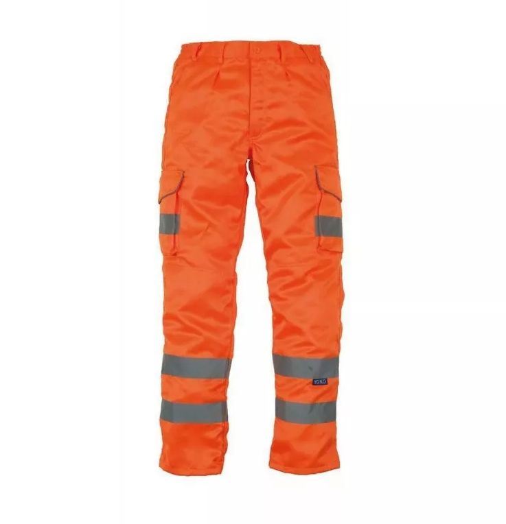 Spodnie Robocze Klasyczne Hi-Vis Odblaskowe YK018T - Hi-Vis Orange