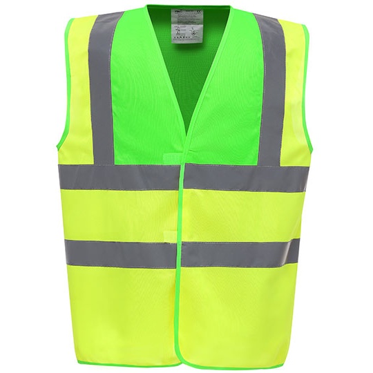 Kamizelka Ostrzegawcza Odblaskowa YK100 - Lime Yoke & Hi-Vis Yellow