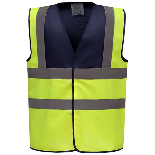 Kamizelka Ostrzegawcza Odblaskowa YK100 - Navy Yoke & Hi-Vis Yellow