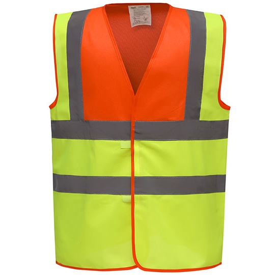Kamizelka Ostrzegawcza Odblaskowa YK100 - Orange Yoke & Hi-Vis Yellow