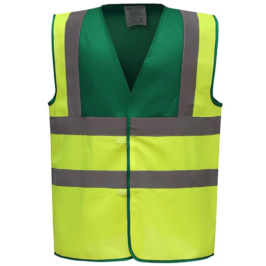 Kamizelka Ostrzegawcza Odblaskowa YK100 - Paramedic Green & Hi-Vis Yellow