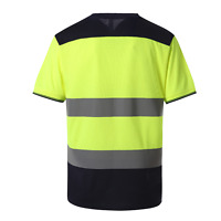 Koszulka Oversize Odblaskowa Dwukolorowa YK400 - Hi-Vis Yellow & Navy
