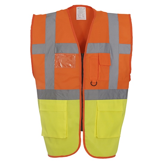 Kamizelka Robocza Odblaskowa YK801 - Hi-Vis Orange & Hi-Vis Yellow