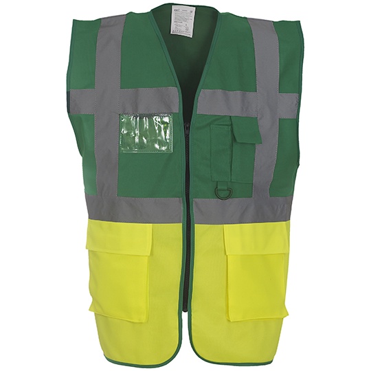 Kamizelka Robocza Odblaskowa YK801 - Paramedic Green & Hi-Vis Yellow