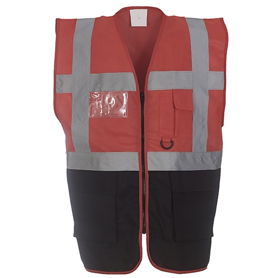 Kamizelka Robocza Odblaskowa YK801 - Red & Black