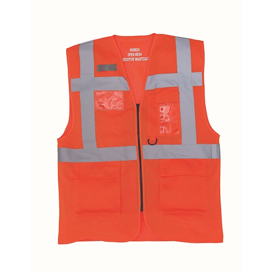 Kamizelka Ostrzegawcza Siatkowa z Poliestru Recyklingowego YK820 - Hi-Vis Orange