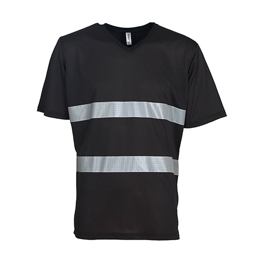 Koszulka Robocza Dekolt V Hi-Vis Oddychajaca YK910 - Black