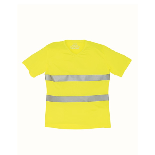 Koszulka Robocza Dekolt V Hi-Vis Oddychajaca YK910 - Hi-Vis Yellow
