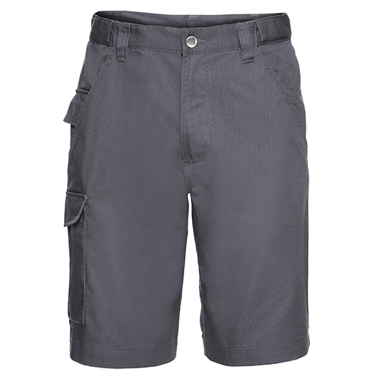 Szorty Męskie Klasyczne Twill Cargo Z002 - Convoy Grey (Solid)
