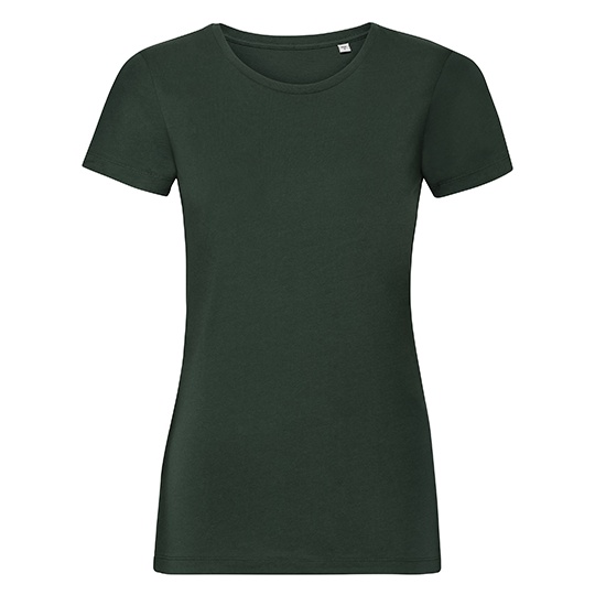 T-shirt Damski Slim Fit Bawelna Organiczna Z108F - Bottle Green
