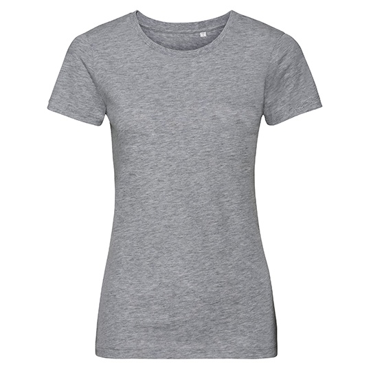 T-shirt Damski Slim Fit Bawelna Organiczna Z108F - Light Oxford (Heather)
