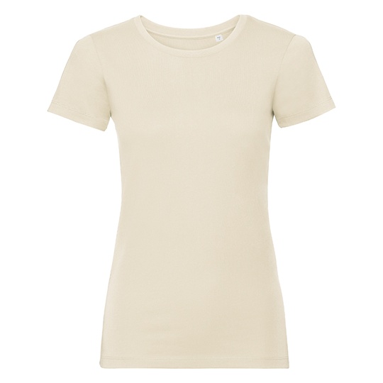 T-shirt Damski Slim Fit Bawelna Organiczna Z108F - Natural