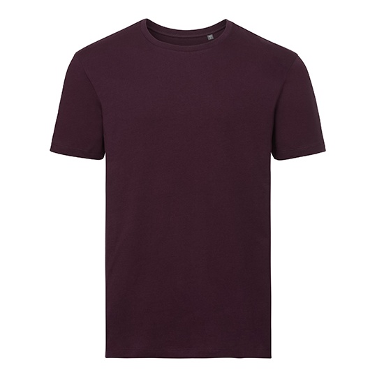 T-shirt Męski Slim Bawełna Organiczna Z108M - Burgundy