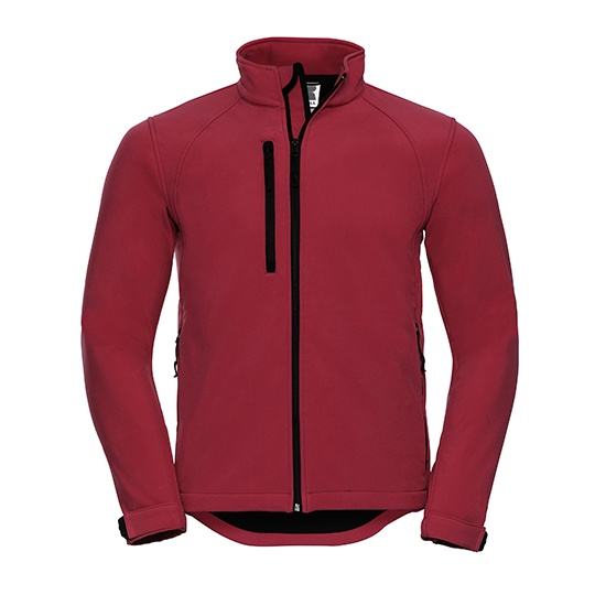 Kurtka Meska Klasyczna Softshell Wiatroszczelna Z140 - Classic Red