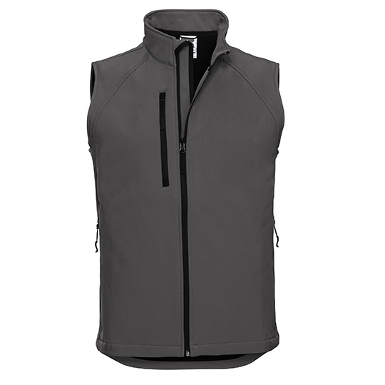 Bezrekawnik Meski Softshell Wiatroszczelny Z141 - Titanium (Solid)