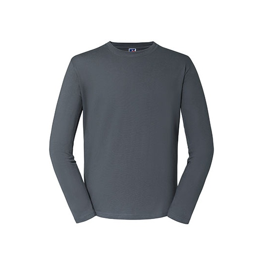 T-shirt Męski Klasyczny Długi Rękaw Bawełniany Z180L - Convoy Grey (Solid)