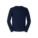 T-shirt Męski Klasyczny Długi Rękaw Bawełniany Z180L - French Navy