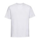 T-shirt Klasyczny Czesana Bawełna Z215 - White