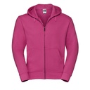 Bluza Slim Czesana Bawełna z Kapturem Z266 - Fuchsia