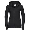 Bluza Damska Slim Czesana Bawelna Z Kapturem Z266F - Black